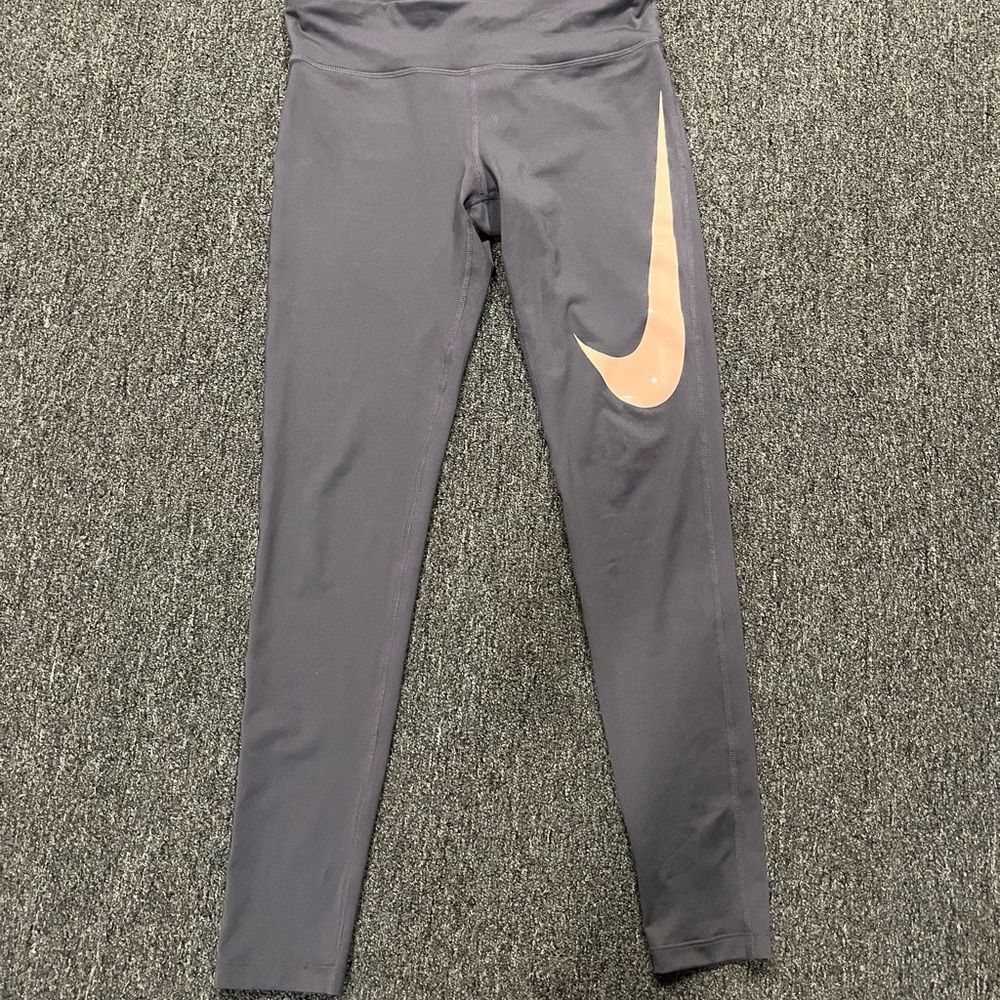 Nike Gray and pink Leggings Athletic Performance